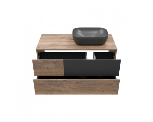 Приобрести Коломбо -100 Тумба подвесная 2 ящ. с отталк. прав. ДСП (Дуб Галифакс) в магазине сантехники Santeh-Crystal.ru