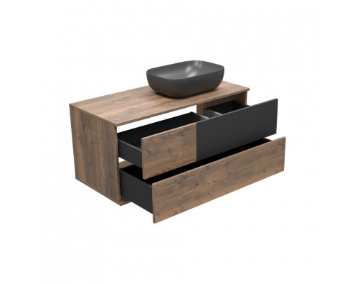 Приобрести Коломбо -100 Тумба подвесная 2 ящ. с отталк. прав. ДСП (Дуб Галифакс) в магазине сантехники Santeh-Crystal.ru