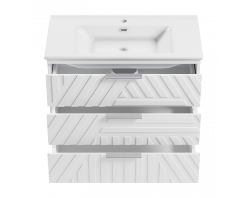 Купить ETNA - 85 Тумба напольная белая 3 ящ. (эмаль) в магазине сантехники Santeh-Crystal.ru