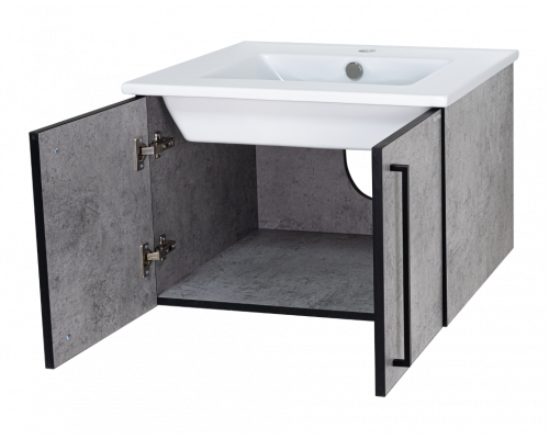 Приобрести ROCK - 60 Тумба прямая подвесная светло-серый (Чикаго) ЛДСП в магазине сантехники Santeh-Crystal.ru