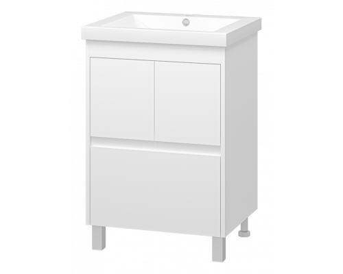 Приобрести Алиса - 58 тумба 1 ящ. напольная белая эмаль в магазине сантехники Santeh-Crystal.ru