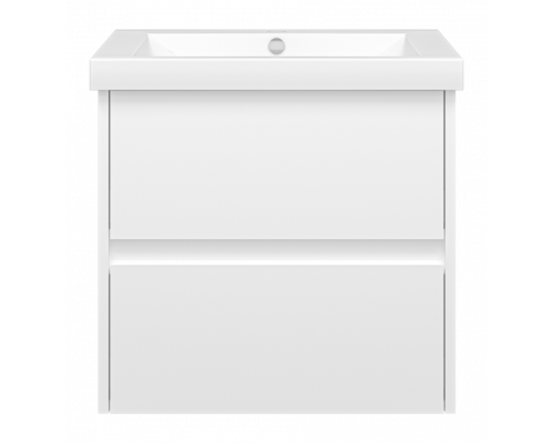 Купить Алиса - 58 тумба 2 ящ. подвесная белая эмаль в магазине сантехники Santeh-Crystal.ru