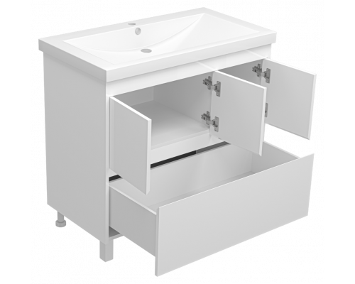 Приобрести Алиса - 90 тумба 1 ящ. напольная белая эмаль в магазине сантехники Santeh-Crystal.ru