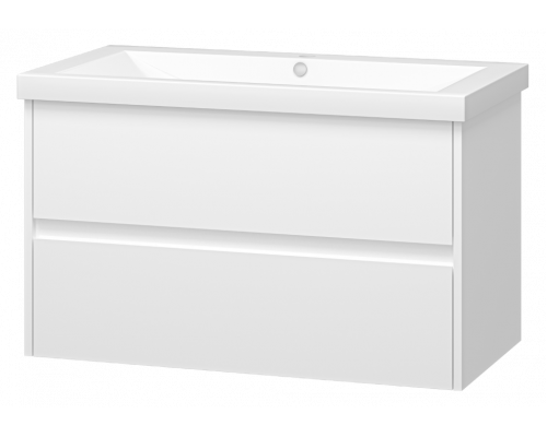 Заказать Алиса - 90 тумба 2 ящ. подвесная белая эмаль в магазине сантехники Santeh-Crystal.ru
