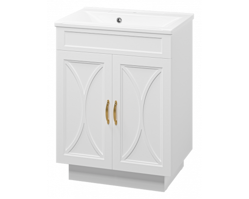 Заказать Амбра - 65 тумба прямая белая в магазине сантехники Santeh-Crystal.ru