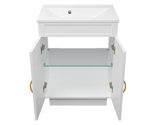 Заказать Амбра - 65 тумба прямая белая в магазине сантехники Santeh-Crystal.ru