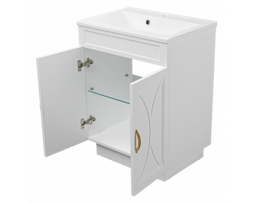 Заказать Амбра - 65 тумба прямая белая в магазине сантехники Santeh-Crystal.ru