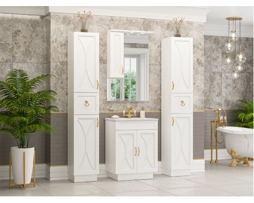 Заказать Амбра - 65 тумба прямая белая в магазине сантехники Santeh-Crystal.ru