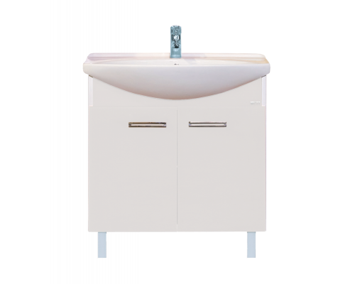 Купить Джулия - 85 Тумба прямая белая White О в магазине сантехники Santeh-Crystal.ru