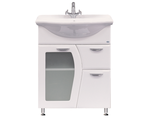 Приобрести Дрея - 65 Тумба с 1-им ящ. (стекло) в магазине сантехники Santeh-Crystal.ru