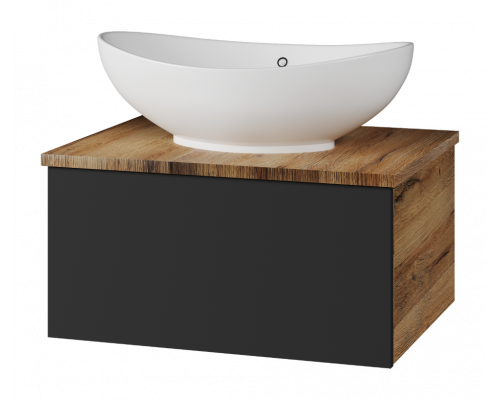 Купить Ива - 60 Тумба подвесная Графит пленка 1 ящ О в магазине сантехники Santeh-Crystal.ru