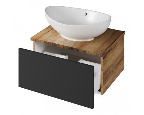 Купить Ива - 60 Тумба подвесная Графит пленка 1 ящ О в магазине сантехники Santeh-Crystal.ru