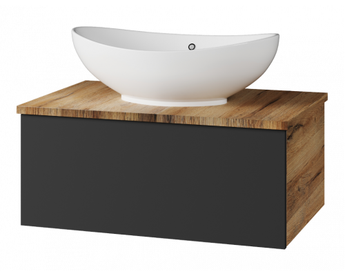 Заказать Ива - 70 Тумба подвесная Графит пленка 1 ящ в магазине сантехники Santeh-Crystal.ru