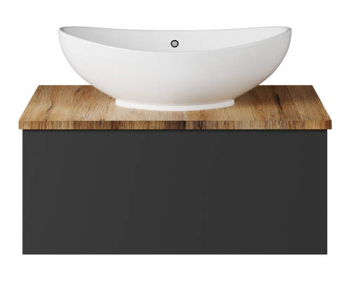 Заказать Ива - 70 Тумба подвесная Графит пленка 1 ящ в магазине сантехники Santeh-Crystal.ru