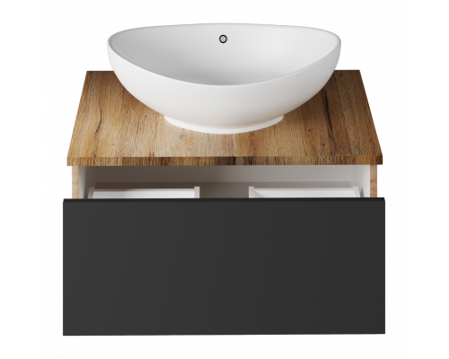 Заказать Ива - 70 Тумба подвесная Графит пленка 1 ящ в магазине сантехники Santeh-Crystal.ru