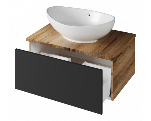 Заказать Ива - 70 Тумба подвесная Графит пленка 1 ящ в магазине сантехники Santeh-Crystal.ru