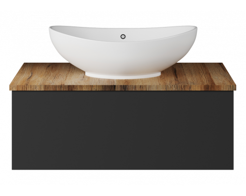 Купить Ива - 80 Тумба подвесная Графит пленка 1 ящ в магазине сантехники Santeh-Crystal.ru