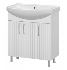 Изео - 75 Тумба напольная прямая, 3 дв. (ПВХ)