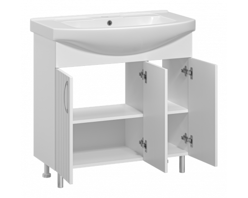 Заказать Изео - 85 Тумба напольная прямая 3 дв., (ПВХ) в магазине сантехники Santeh-Crystal.ru