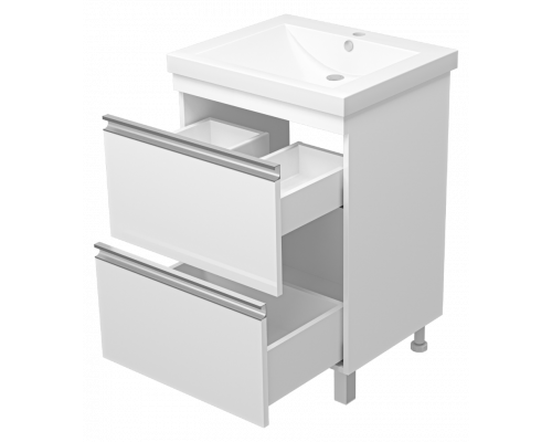 Купить Ингрид - 60 Тумба напольная с 2 ящ.эмаль в магазине сантехники Santeh-Crystal.ru