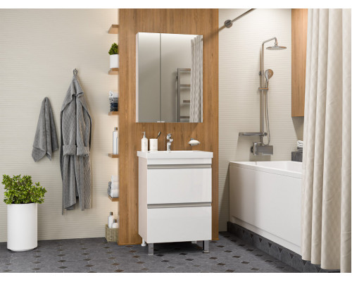 Купить Ингрид - 60 Тумба напольная с 2 ящ.эмаль в магазине сантехники Santeh-Crystal.ru