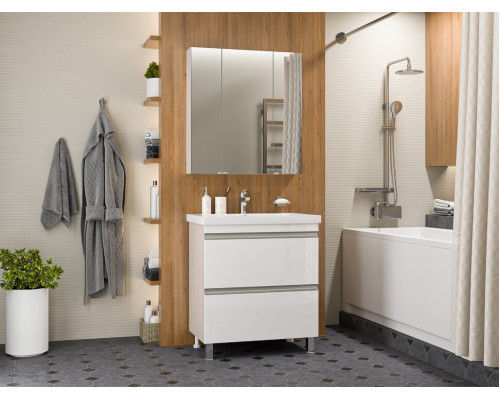 Заказать Ингрид - 75 Тумба напольная с 2 ящ.эмаль в магазине сантехники Santeh-Crystal.ru