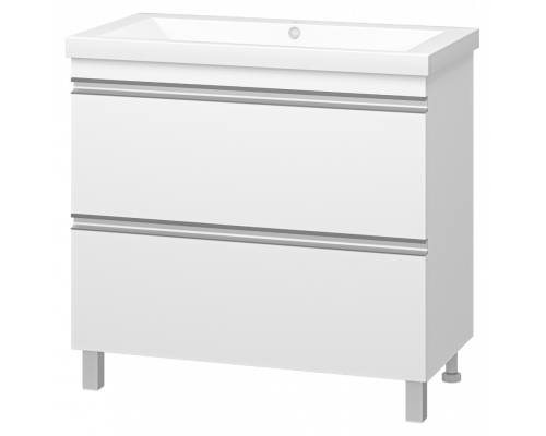 Приобрести Ингрид - 90 Тумба напольная с 2 ящ.эмаль в магазине сантехники Santeh-Crystal.ru