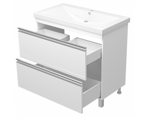 Приобрести Ингрид - 90 Тумба напольная с 2 ящ.эмаль в магазине сантехники Santeh-Crystal.ru