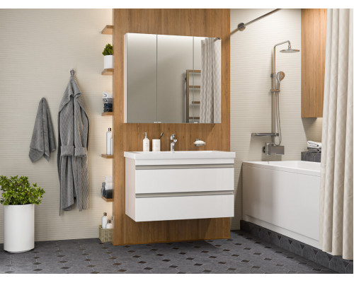 Приобрести Ингрид - 90 Тумба подвесная с 2 ящ.эмаль в магазине сантехники Santeh-Crystal.ru