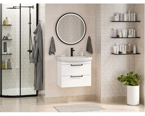 Купить Клермонт - 60 тумба подвесная 2 ящ. (эмаль) в магазине сантехники Santeh-Crystal.ru