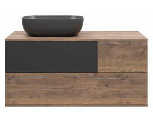 Приобрести Коломбо -100 Тумба подвесная 2 ящ. с отталк. лев. ДСП (Дуб Галифакс) в магазине сантехники Santeh-Crystal.ru