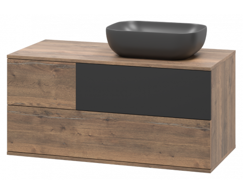 Приобрести Коломбо -100 Тумба подвесная 2 ящ. с отталк. прав. ДСП (Дуб Галифакс) в магазине сантехники Santeh-Crystal.ru