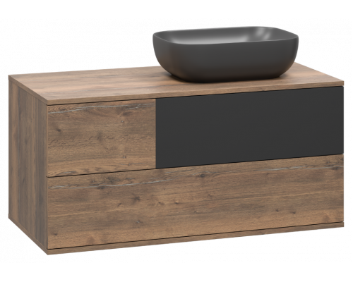 Приобрести Коломбо -100 Тумба подвесная 2 ящ. с отталк. прав. ДСП (Дуб Галифакс) в магазине сантехники Santeh-Crystal.ru