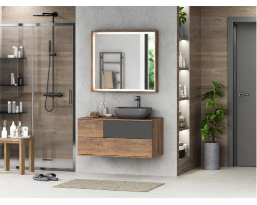 Приобрести Коломбо -100 Тумба подвесная 2 ящ. с отталк. прав. ДСП (Дуб Галифакс) в магазине сантехники Santeh-Crystal.ru