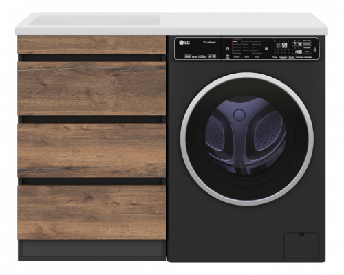 Купить Коломбо - 60 Тумба под стиральную машину напольная 3 ящ. в магазине сантехники Santeh-Crystal.ru