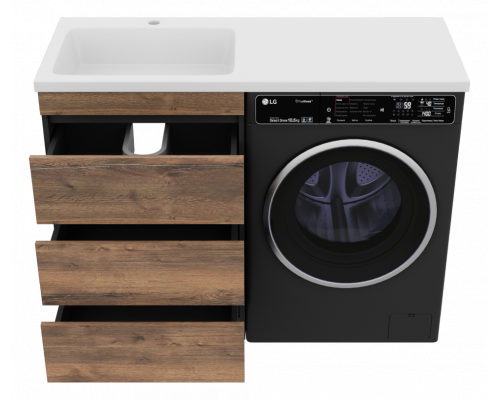 Купить Коломбо - 60 Тумба под стиральную машину напольная 3 ящ. в магазине сантехники Santeh-Crystal.ru