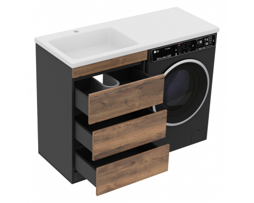 Купить Коломбо - 60 Тумба под стиральную машину напольная 3 ящ. в магазине сантехники Santeh-Crystal.ru