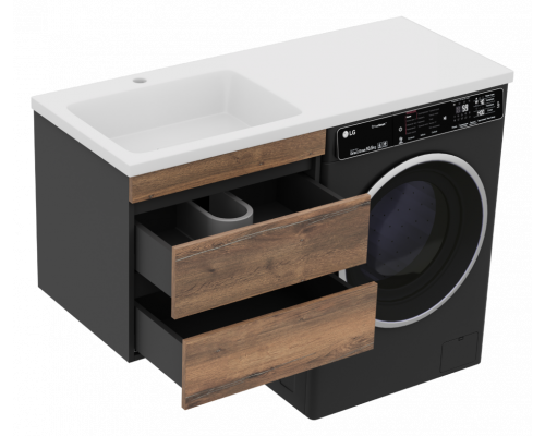 Заказать Коломбо - 60 Тумба под стиральную машину подвесная 2 ящ. в магазине сантехники Santeh-Crystal.ru