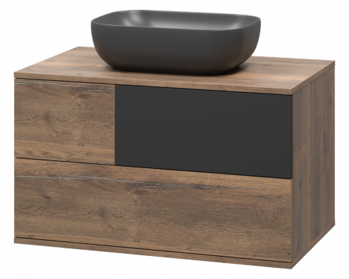 Заказать Коломбо - 80 Тумба подвесная 2 ящ. с отталк. ДСП (Дуб Галифакс) в магазине сантехники Santeh-Crystal.ru
