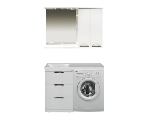 Купить Куба - 50 Тумба 3 ящ. под стиральную машину белая эмаль в магазине сантехники Santeh-Crystal.ru