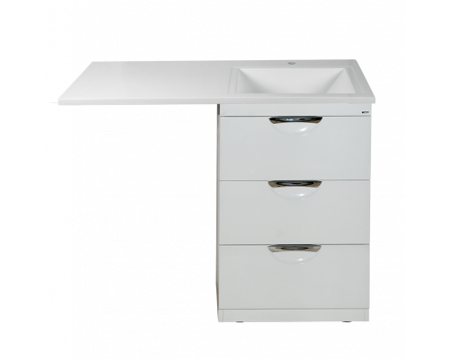 Заказать Куба - 60 Тумба 3 ящ. под стиральную машину белая эмаль в магазине сантехники Santeh-Crystal.ru