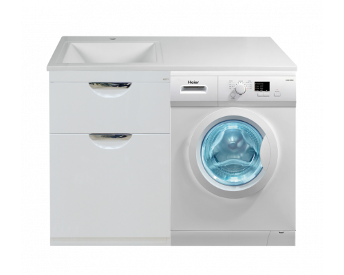 Приобрести Куба - 60 Тумба 1 ящ. под стиральную машину белая эмаль / Б/К в магазине сантехники Santeh-Crystal.ru