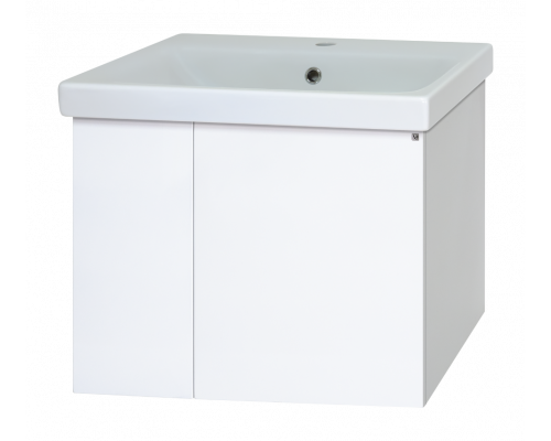 Приобрести Лира - 50 Тумба прямая подвесная белая эмаль с отталкив. в магазине сантехники Santeh-Crystal.ru