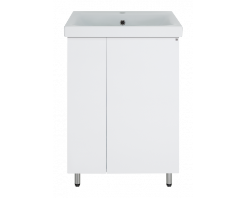 Купить Лира - 60 Тумба прямая напольная белая эмаль с отталкив. в магазине сантехники Santeh-Crystal.ru