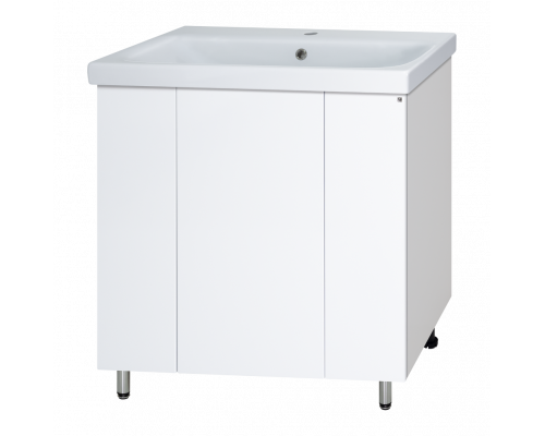 Заказать Лира - 80 Тумба прямая напольная белая эмаль с отталкив. в магазине сантехники Santeh-Crystal.ru