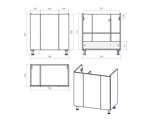 Заказать Лира - 80 Тумба прямая напольная белая эмаль с отталкив. в магазине сантехники Santeh-Crystal.ru