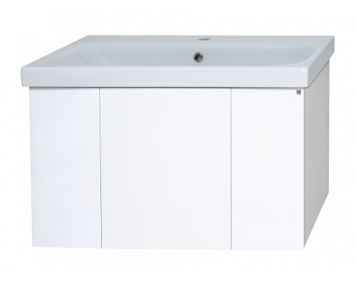 Приобрести Лира - 80 Тумба прямая подвесная белая эмаль с отталкив. в магазине сантехники Santeh-Crystal.ru