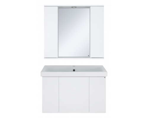 Приобрести Лира - 80 Тумба прямая подвесная белая эмаль с отталкив. в магазине сантехники Santeh-Crystal.ru