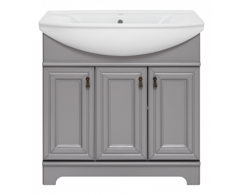 Приобрести Лувр - 85 Тумба напольная, серая в магазине сантехники Santeh-Crystal.ru