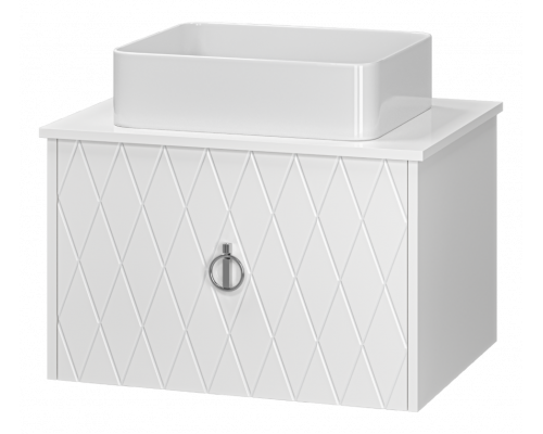 Заказать Манго - 65 Тумба подвесная 1 ящ белая эмаль глянец в магазине сантехники Santeh-Crystal.ru